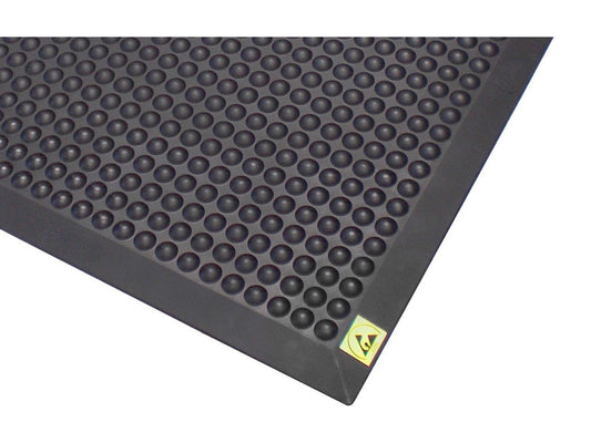 Standmåtte ESD m. høje bobler 96x300 cm skrå kanter