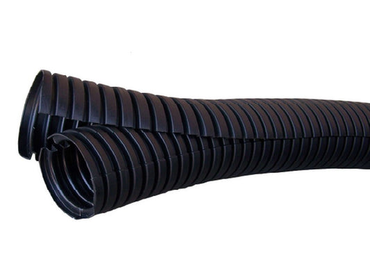 Protective hose 2-piece in black Polyamide NW10 internal Ø8.7mm/external Ø13.6mm