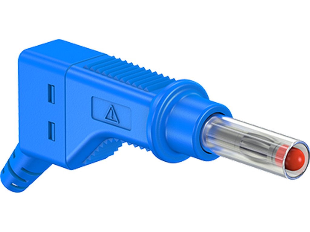 Stackable plug XZGL-425 blue 600V CATII 32A screw mount.
