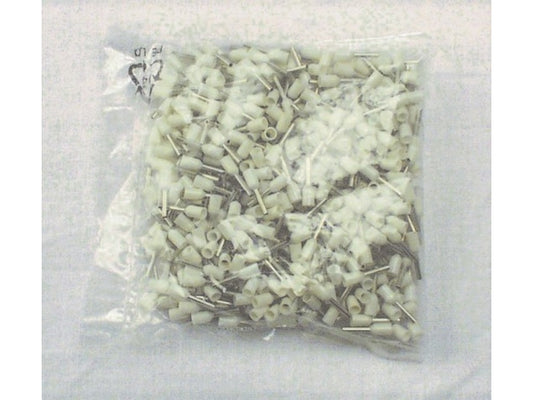 Terminal tube insulated WHITE 0.75mm-L8mm; bag w/500pcs.