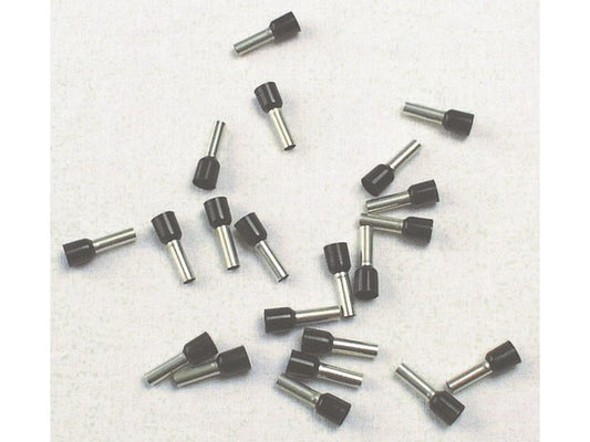 Terminal tube insulated BLACK 6mm-L12mm; bag w/100pcs.