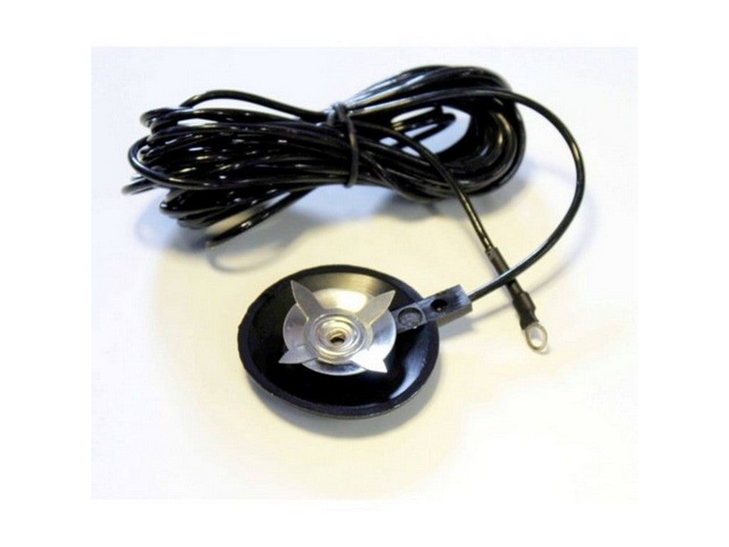 Ground wire w. 10mm female push button and M5 ring terminal