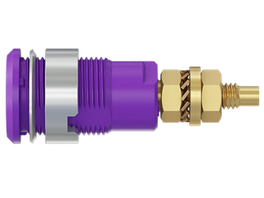 Bøsning SLB4-G forgyldt violet CAT III 1000V 32A