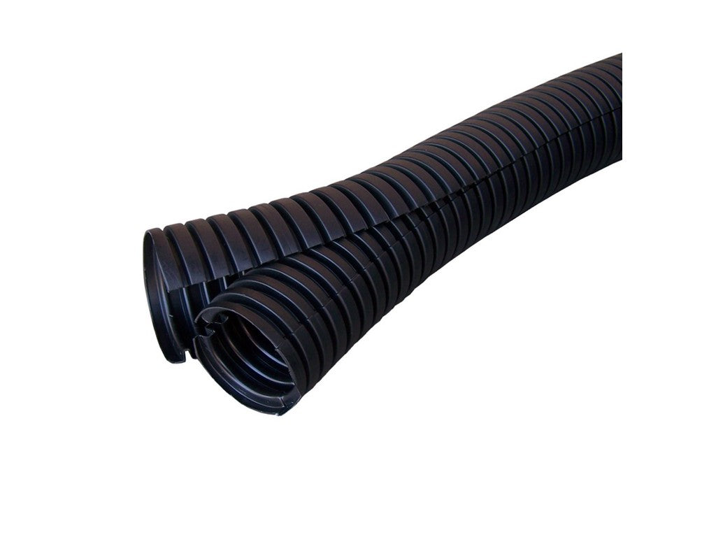 Protective hose 2-piece in black Polypropylene NW23 internal Ø23.9mm/external Ø31.3mm