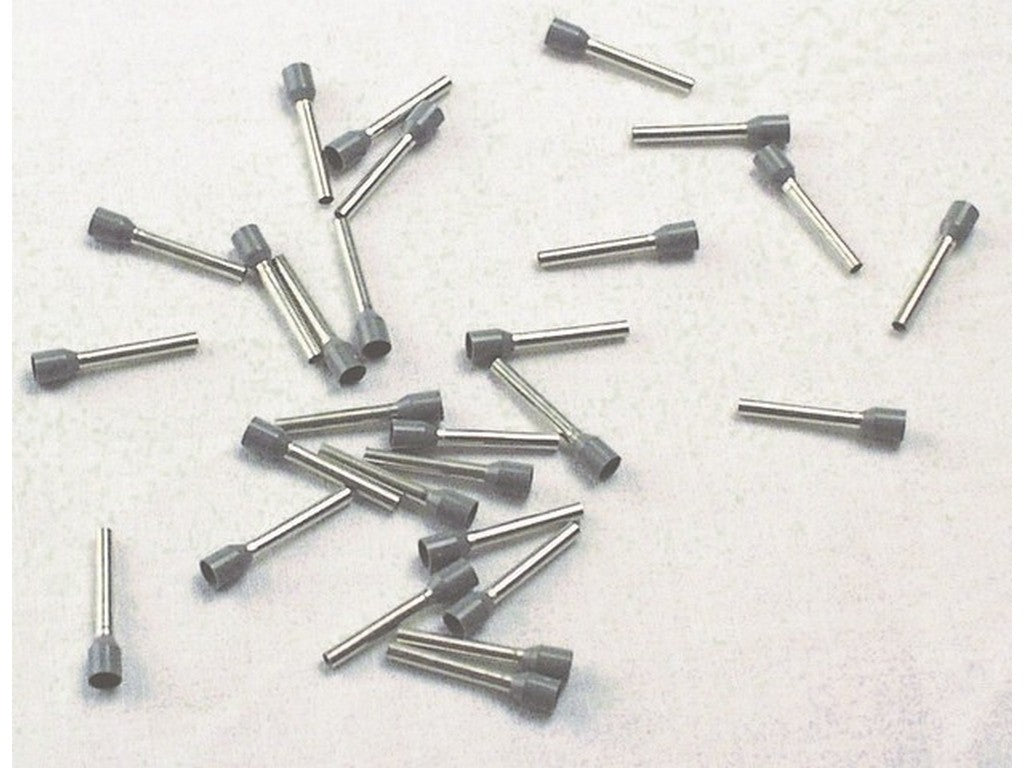 Insulated terminal tube GREY 2.5mm-L18mm; bag w/500pcs.