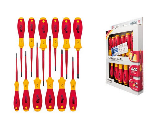 Screwdriver set SlimFix 12-piece slotted, PH, PZ, Xeno PZ2, TX15-20-25