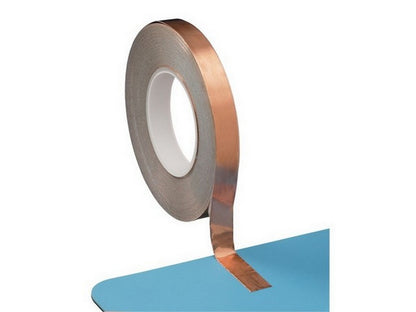 Kobber jording tape 0,15mm x 19mm x 50m selvklæbende