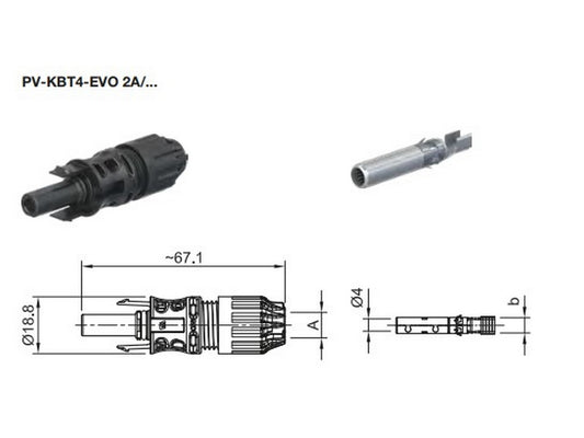 PV socket PV-KBT4-EVO2A/6I 4-6mm2 1500V/50A