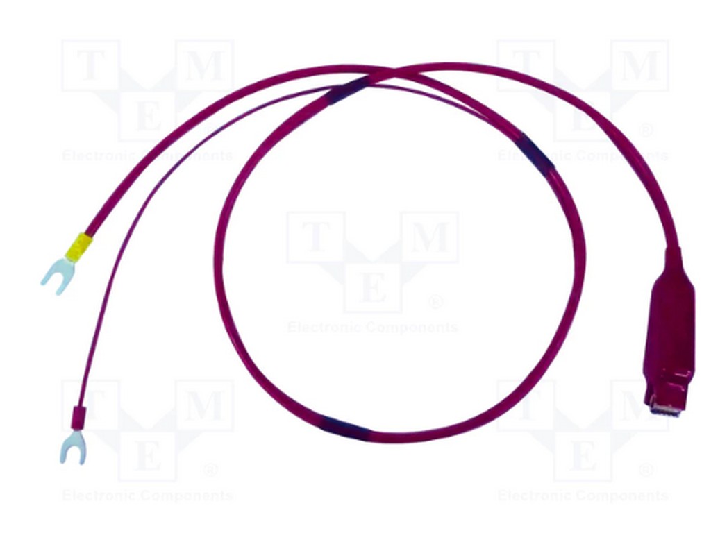 Test cable, U-type with alligator clip for safety testers