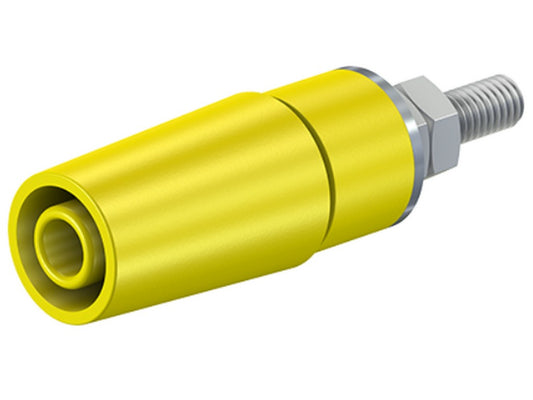 Bøsning forniklet SAB4-G/N-X gul 600V - CAT II - 32A