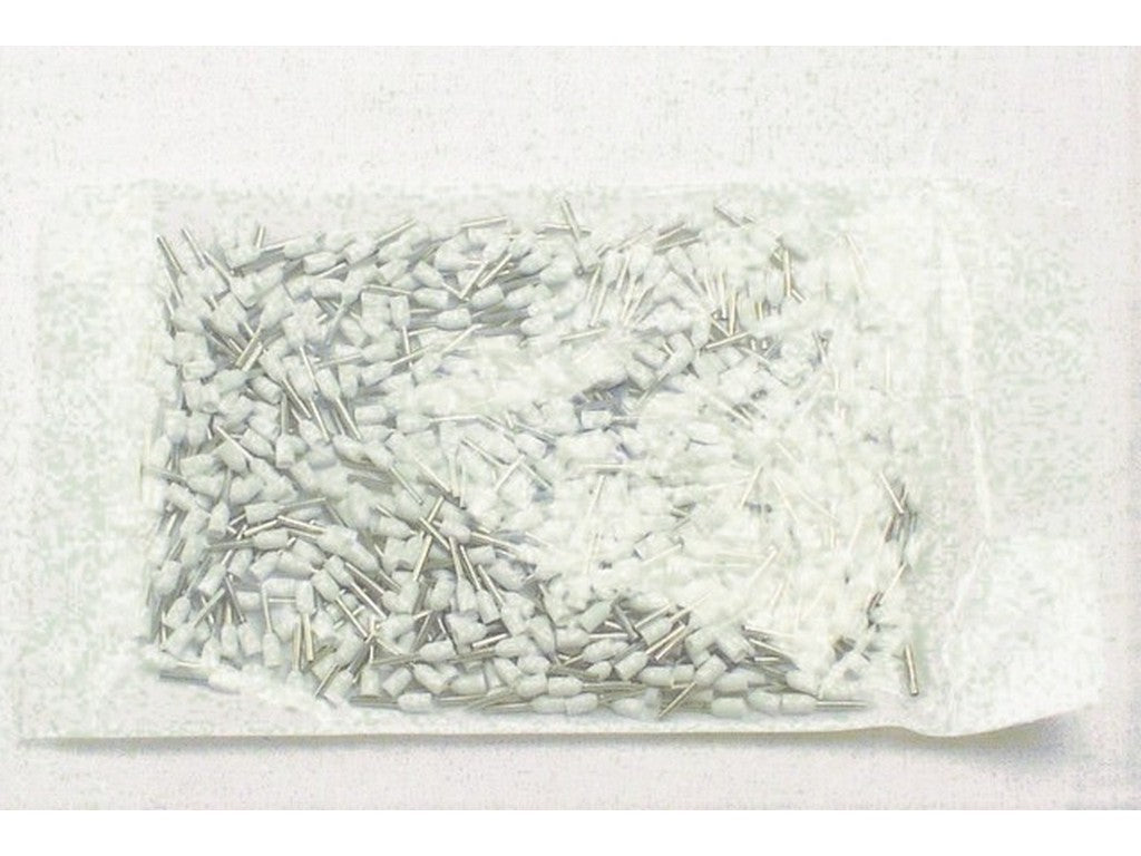 Terminal tube insulated WHITE 0.5mm-L8mm; bag w/500pcs.