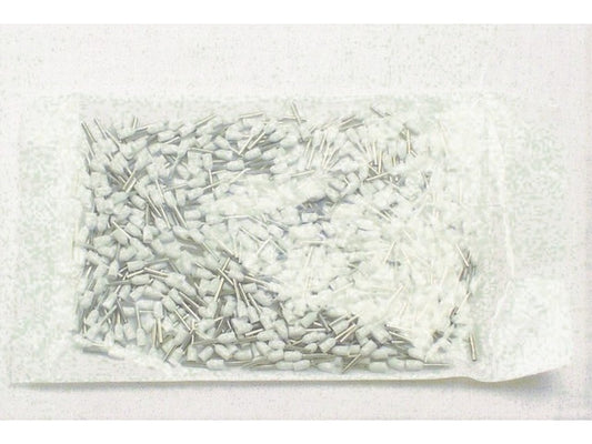 Terminal tube insulated WHITE 0.5mm-L8mm; bag w/500pcs.