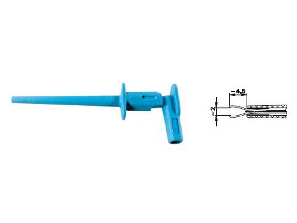 Test-clips Microgrib-XB rød f/Ø2mm stik 300V CAT II 1A