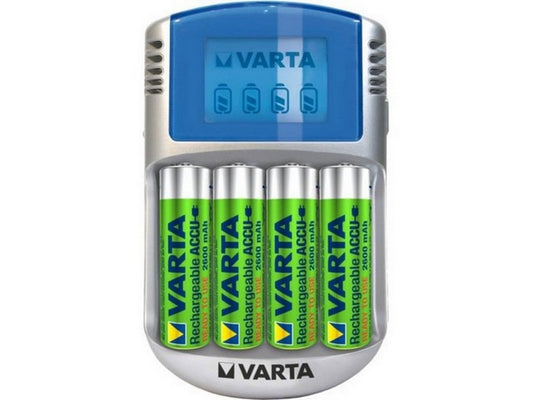 Varta LCD charger incl. 4xAA 2600 w/12V auto & USB cable