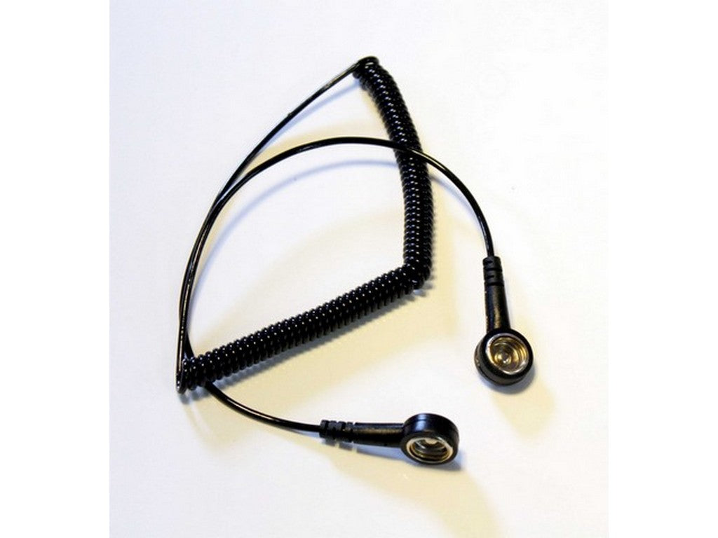 Spiralledning 1,8 m Standard 2 x 10mm hun trykknap