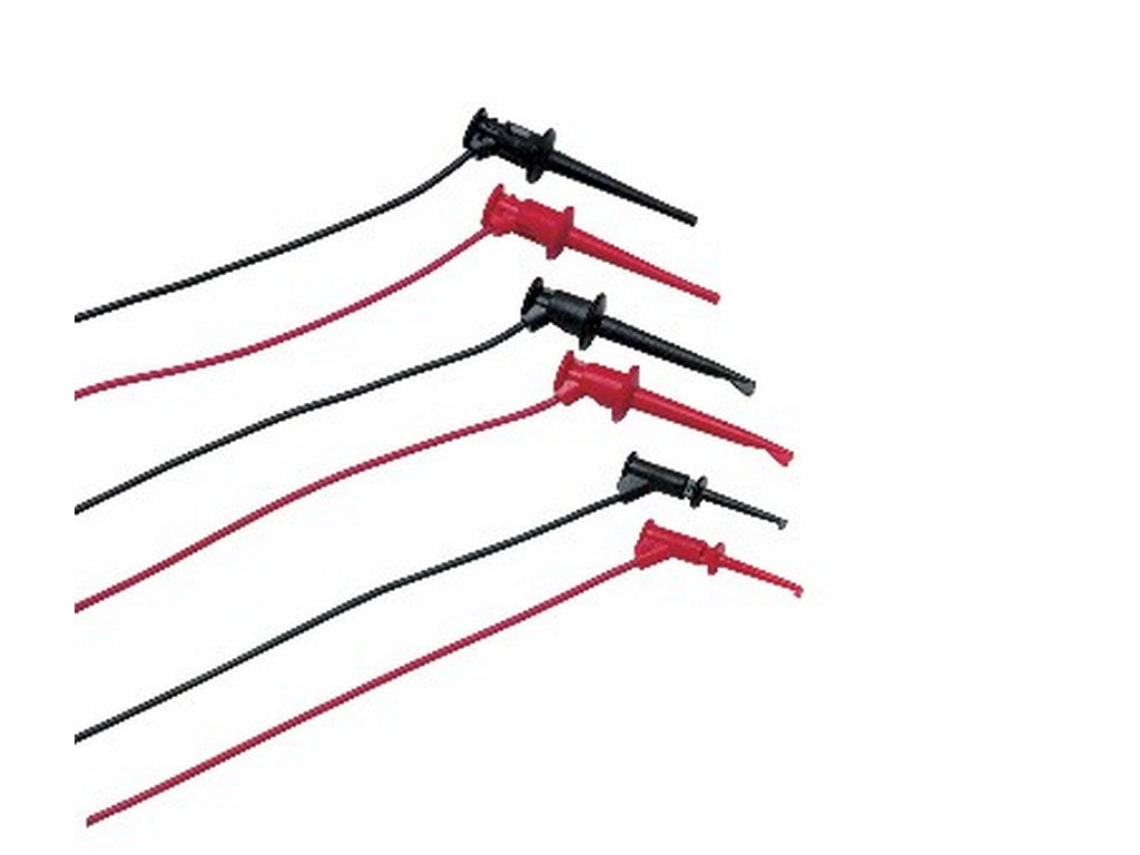 Testledningesæt m/mini- og micro krog prober 30V AC / 60V DC 3A