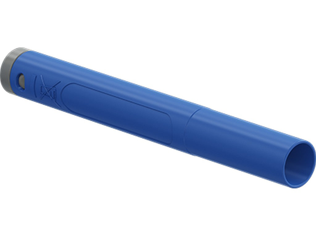 Han-stik Ø4mm SACR10-4A-39-TW BLÅ CATII 1000V/CATIII 600V 19A max.1,0mm² Ø3,9mm f/crimpning FORGYLD