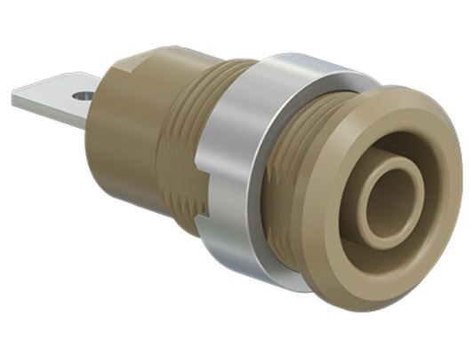 Bøsning SLB4-F6,3/N-X brun forniklet CAT III 1000V/CAT IV 600V 32A