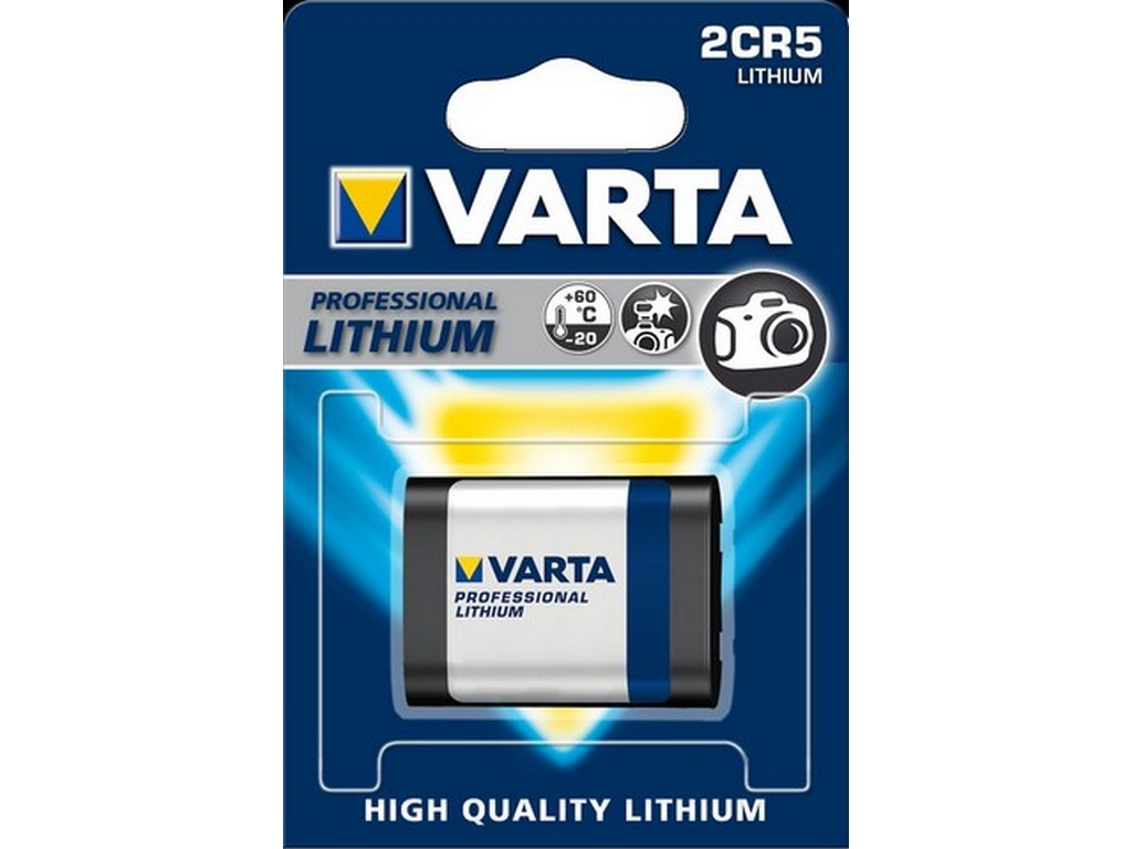 Varta batteri 2CR5 lithium 6V; 1600mAh; Ø34x17x45mm