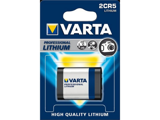 Varta batteri 2CR5 lithium 6V; 1600mAh; Ø34x17x45mm