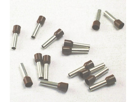 Terminal tube insulated BROWN 10mm-L18mm; bag w/100pcs.