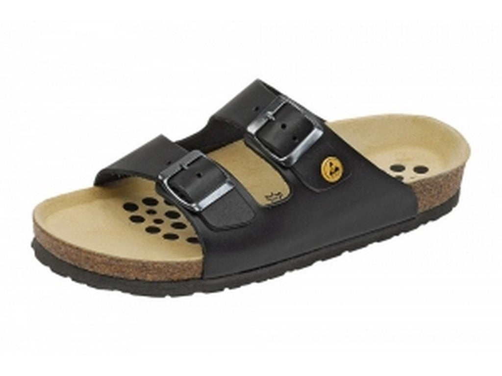 Weeger sandal Sort læder ESD Str. 43