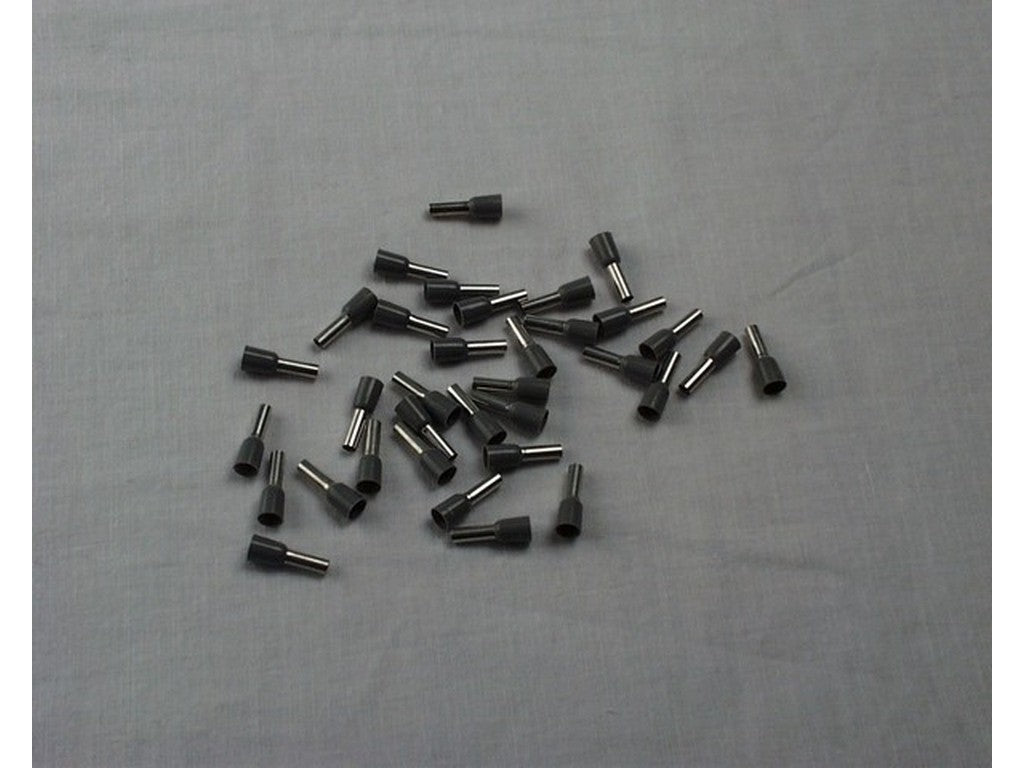 Terminal tube insulated gray 4mm-L18mm; bag w/100pcs.