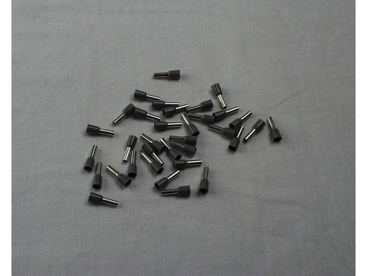 Terminal tube insulated gray 4mm-L18mm; bag w/100pcs.
