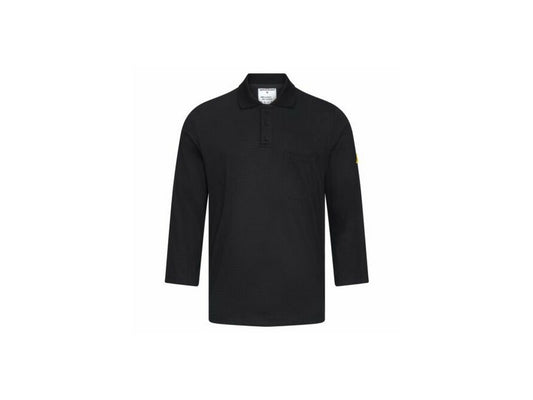 Polo ESD m/lange ærmer sort str. M