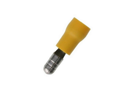 Round connector insulated male yellow 4-6mm-Ø5mm