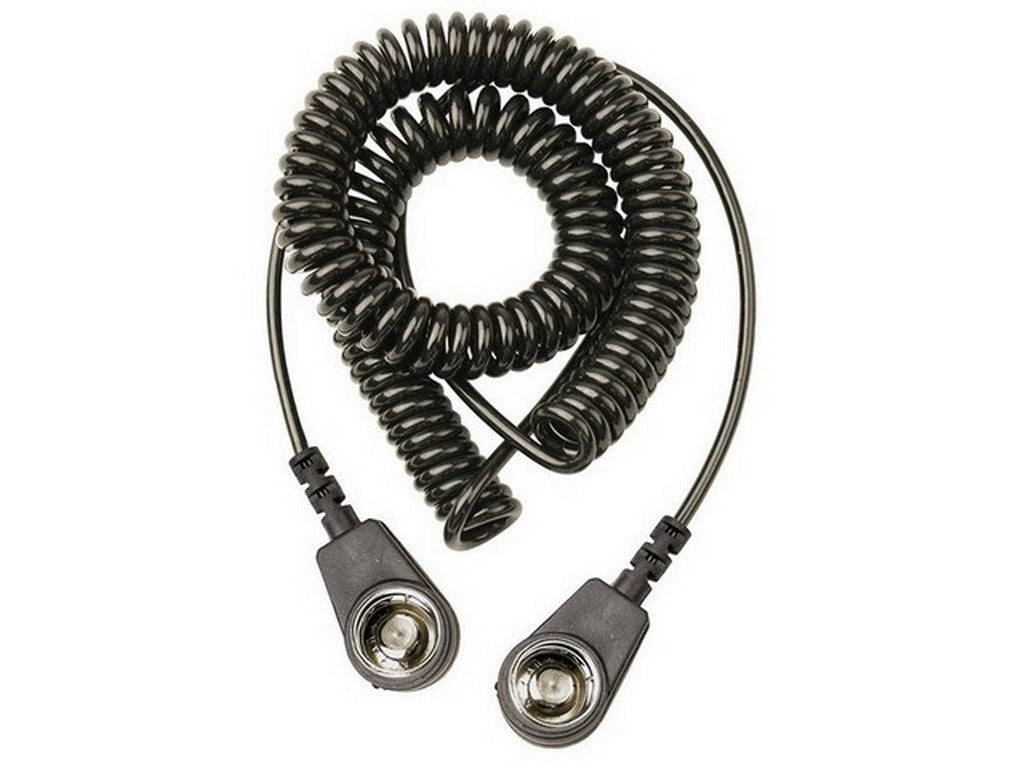 Spiralledning 3 mtr. Standard 10mm og 10mm hun trykknap