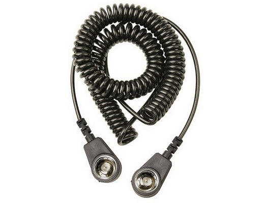 Spiralledning 3 mtr. Standard 10mm og 10mm hun trykknap