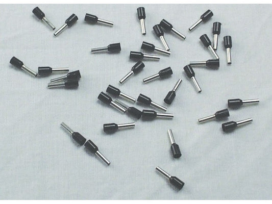 Insulated terminal tube BLACK 1.5mm-L8mm: bag w/500pcs.