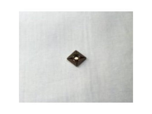 Ankerplade f/kabelbinder sort 19X19mm selvklæb./skruehuller