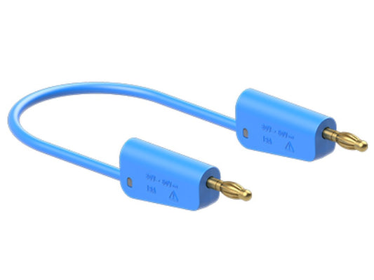 Silicone test lead 1mm 100cm BLUE LK-4A-S10 19A 30V AC/60V DC Gold-plated connector