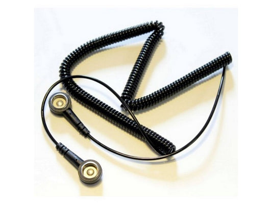 Spiralledning 3 mtr. Standard 10mm og 10mm hun trykknap