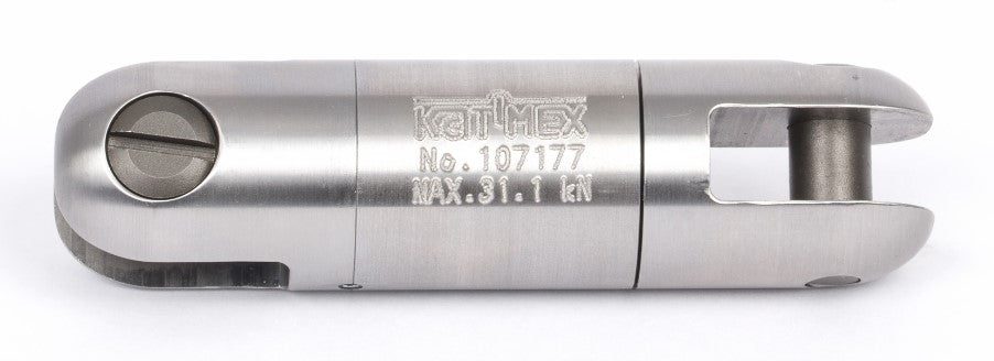 Svirvel Ø25mm, wire Ø10,3mm, træk max 15,6kN, breaking load max 47kN