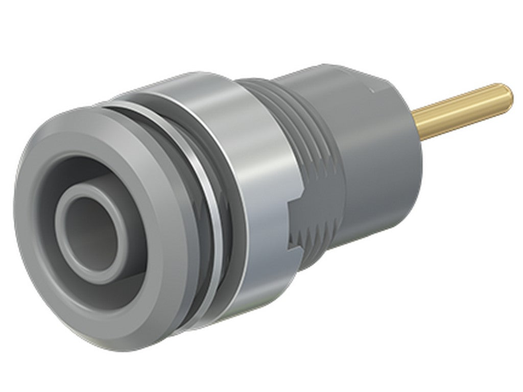 Bøsning SLB4-R forgyldt Grå CAT III 1000V 24A