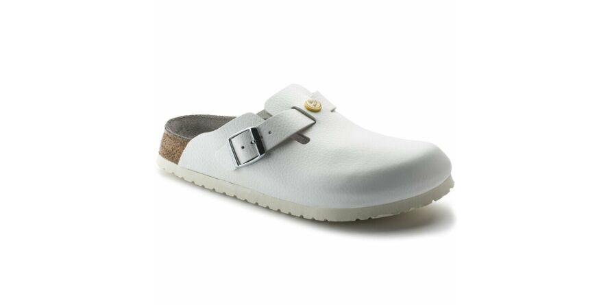Birkenstock Boston Clog ESD, hvid, smal