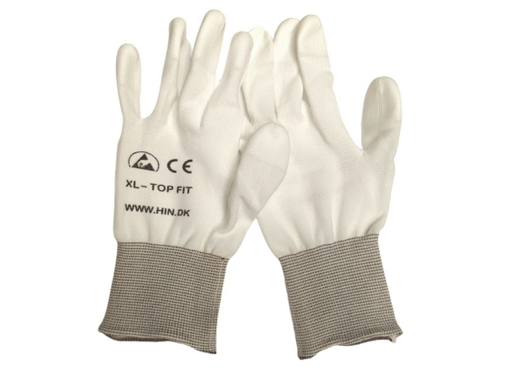 Gloves ESD White nylon Non-coated size XL