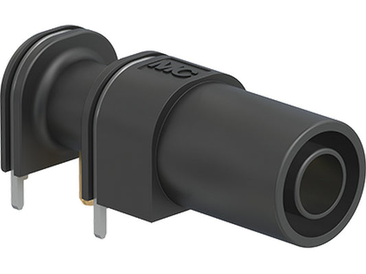 Bøsning XELW-4 Ø4mm SORT for printmontage