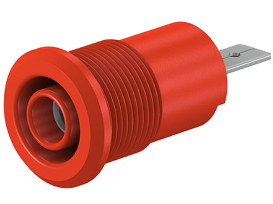 Bøsning BI-SLB4-F/A 4 mm, rød