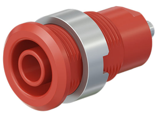 Bøsning forniklet SLB4-E rød CAT III 1000V/CAT IV 600V 24A