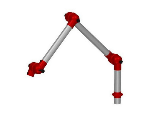 Suction arm 50mm for table 375x275mm red, Reach 765mm