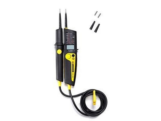 Spændingsviser 12-690V m/LED dioder + LCD display CATIV 600V /CATIII 1000V m/LED og LCD display