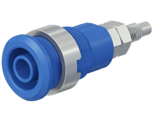 Bøsning forniklet SLB4-G/N-X blå