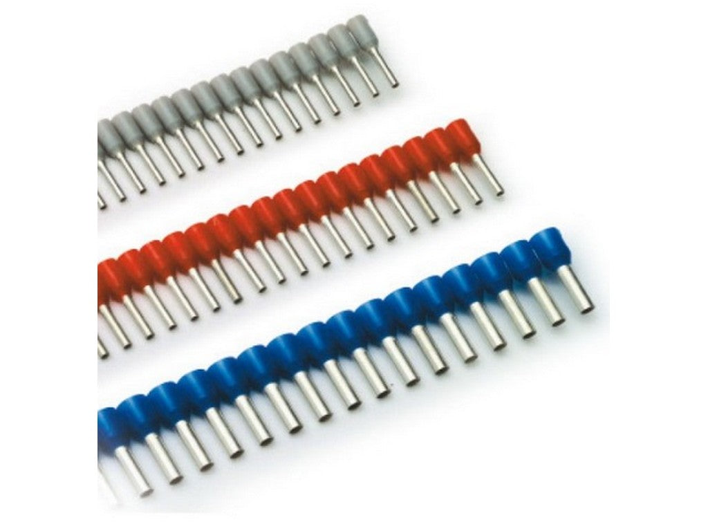 Terminal tube insulated GREY tape 0.75mm-L8mm; bag w/500pcs.