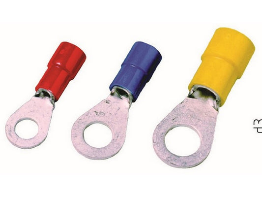 Cable lug ring insulated red 0.5-1mm-Ø2.5mm; DIN 46 237