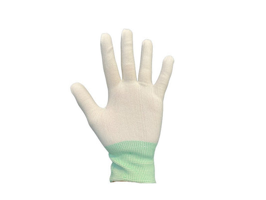 Gloves ESD White nylon PU-coated palm size M