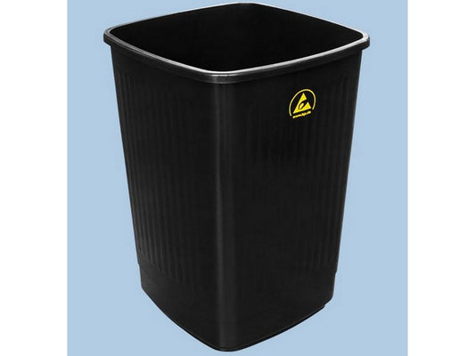 ESD Waste container PP black 50 liters, 36x36x50 cm